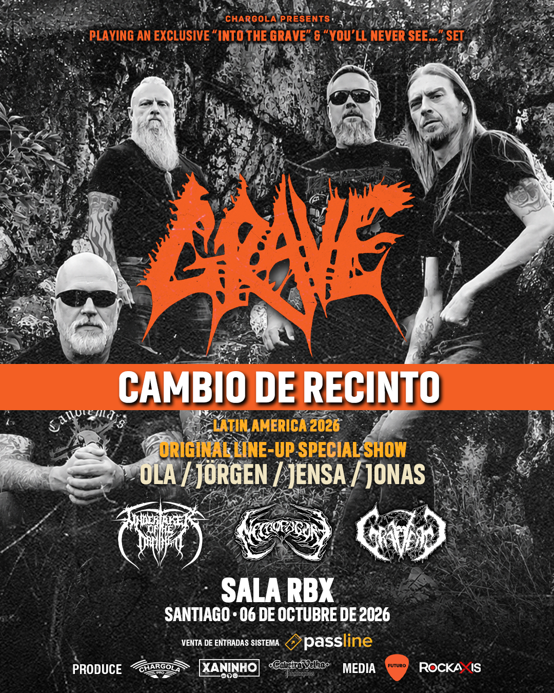 El regreso de Grave a Chile se traslada a Sala RBX